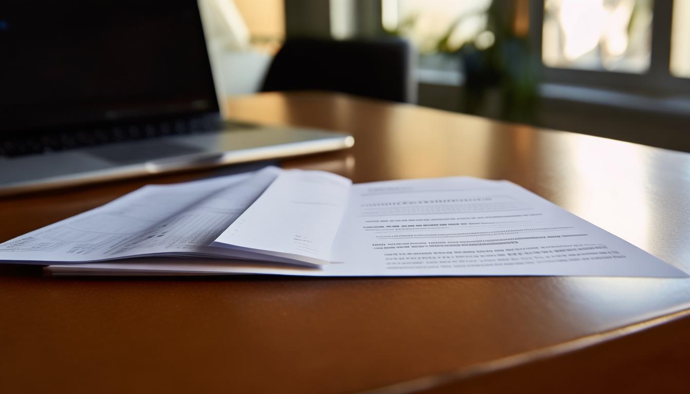 Shipping documents and booking confirmation on a desk